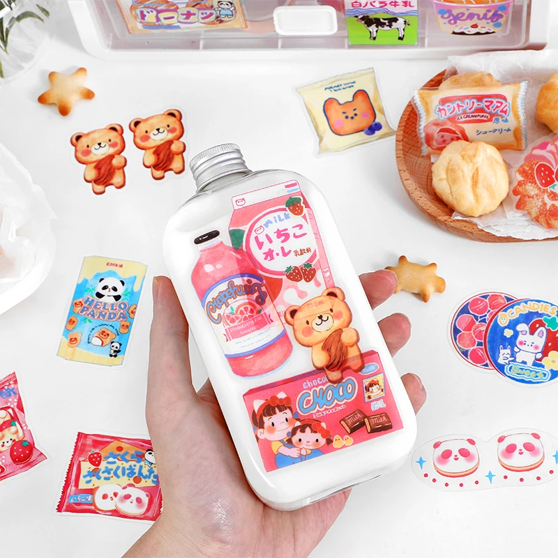 

20 Pcs/bag Cartoon Style Cute Sweet shop Series Creative Hand Account Deco DIY Collage Material Sticker Aesthetics