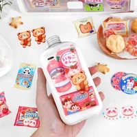 20 pcsbag cartoon style cute sweet shop series creative hand account deco diy collage material sticker aesthetics