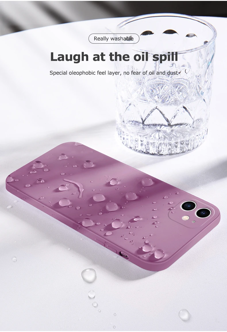 

New Soft Liquid Square Silicone Phone Case For iPhone 11 Pro Max 12 XR XS Max 7 8 Plus X SE2020 Plain With Hand Strap Back Cover