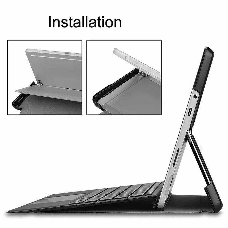 Регулируемый складной чехол-подставка из искусственной кожи для Microsoft Surface GO GO2