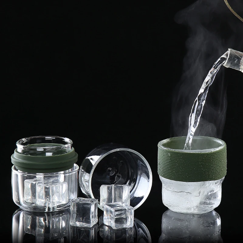 

JIEWU Portable Travel Tea Set Set Heat-resistant Glass Material Tea Set Set 2021 New Hot Travel Essential Tea Set Accessories