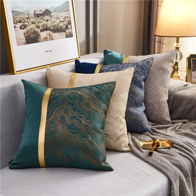 

Luxury Bronzing Cushion Cover 45*45cm Pillow Covers Pillowcases Home New Year Sofa Cojines Decorativos Throw Pillow Case