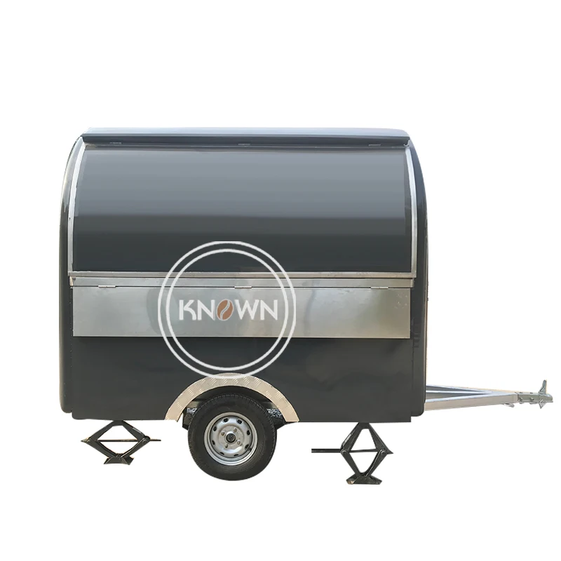 

Towable ice cream Trailer For Freezer Churros Snack Commercial Food Cart With Free Shipping By Sea