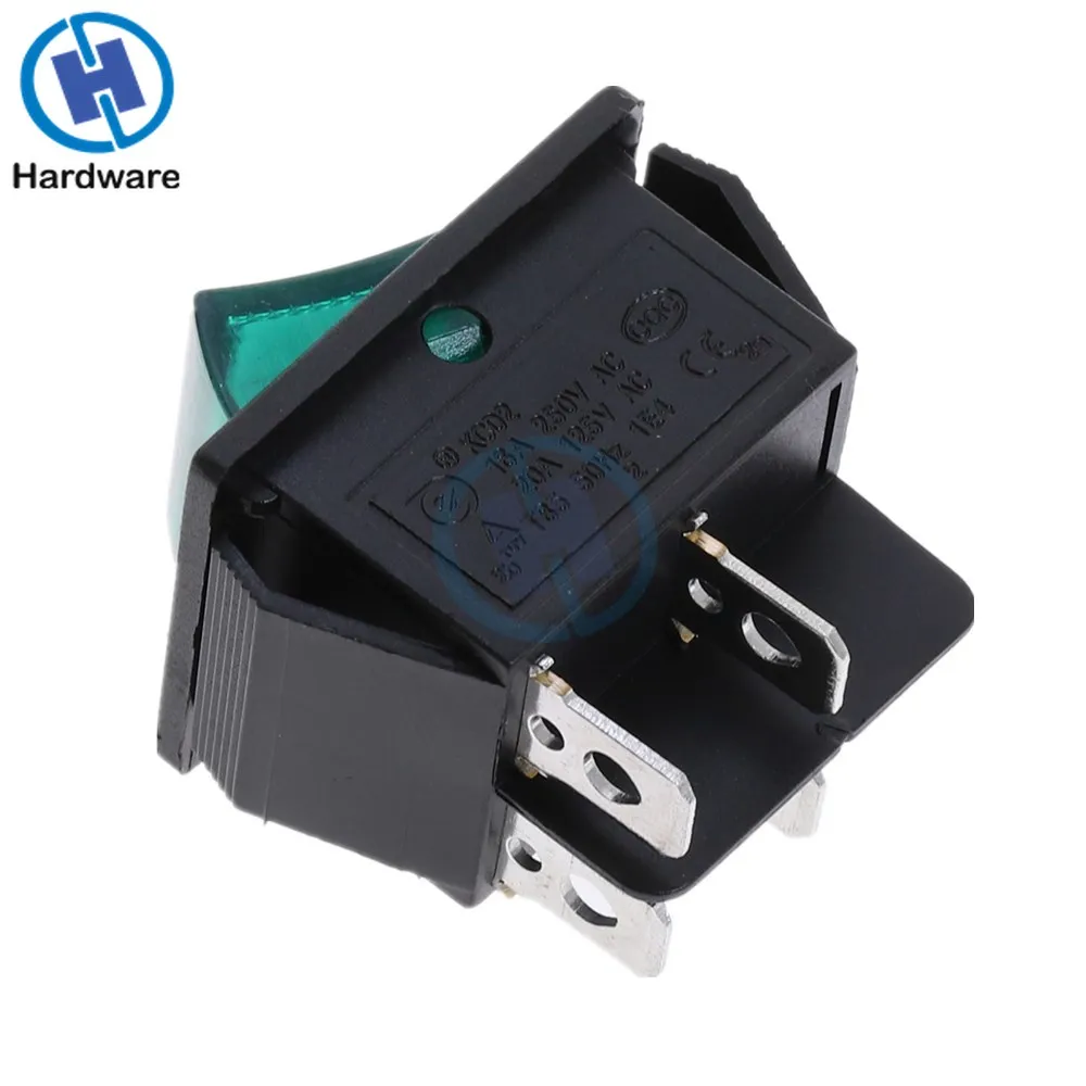 ВКЛ ВЫКЛ блокирующий клавишный выключатель питания 4 контактный DPST светильник