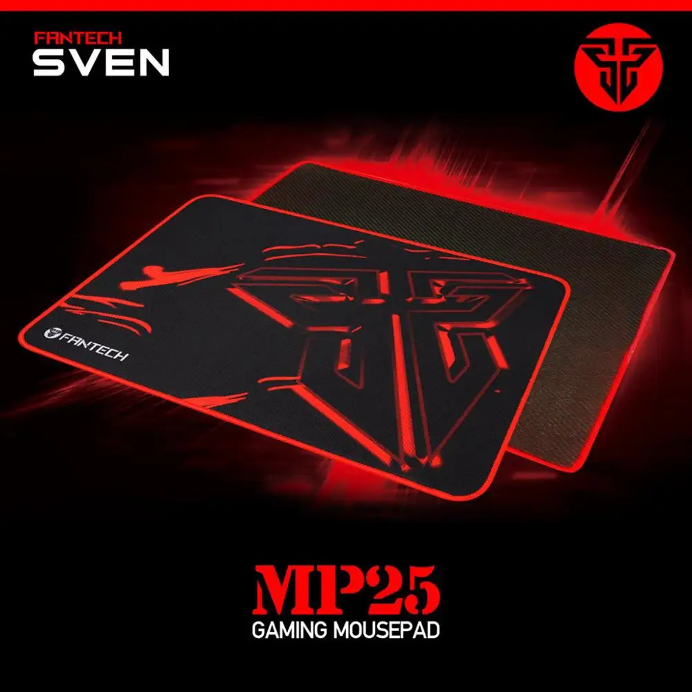 Fantech MP25 PRO игровой коврик для мыши Коврик для геймера Противоскользящий тканевый игровой коврик для мыши Нескользящая основа 250X210X2 мм коврик для мыши Черный