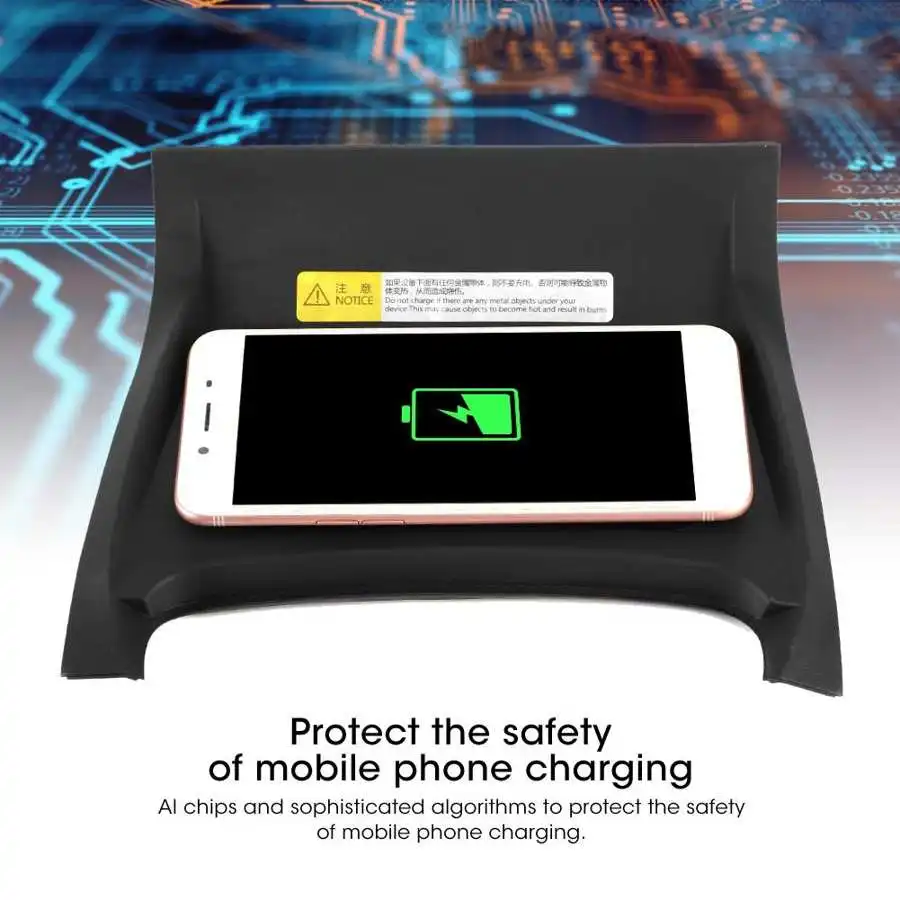 15 Вт Беспроводной автомобиля Зарядное устройство плиты быстрая зарядка