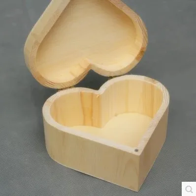 heart Коробка для хранения ювелирных изделий ручной работы натуральный цвет мыло ручной работы упаковочная деревянная коробка деревянный простой чехол для конфет кольцо Органайзер чехол для рукоделия - Цвет: heart