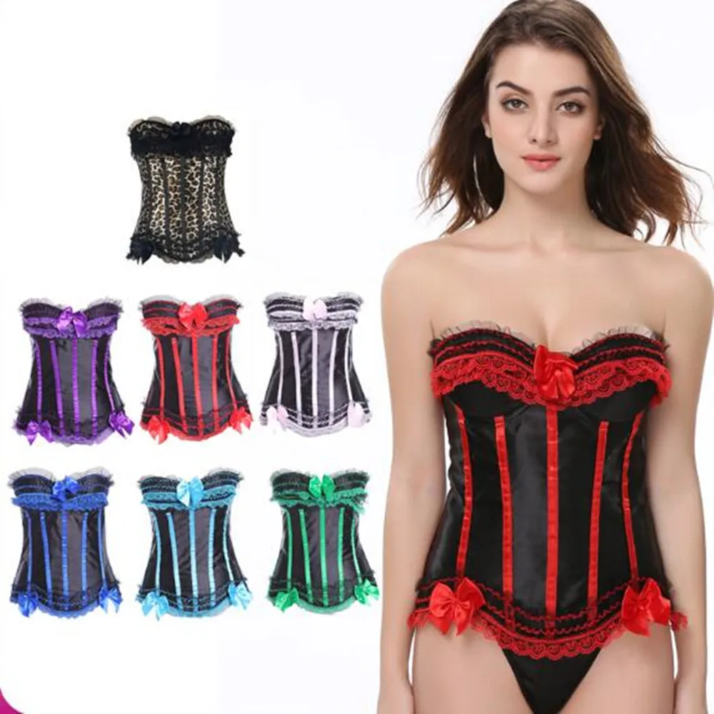 Женский корсет с молнией винтажный стиль и бюстье цветочный кружевной топ нижнее