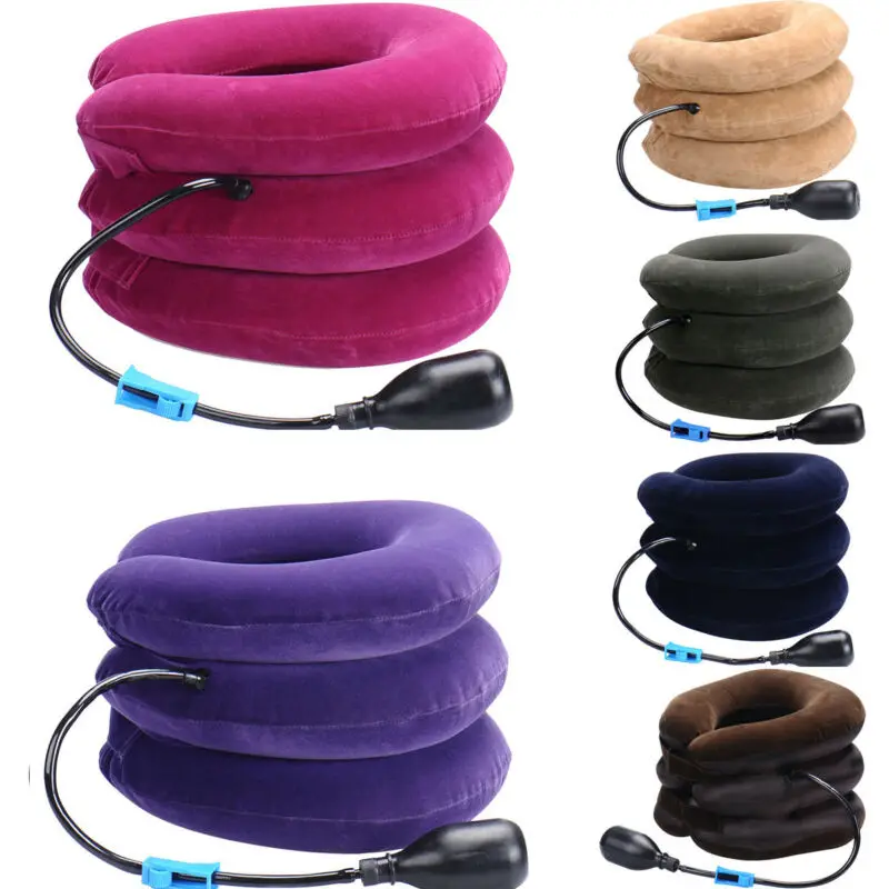 

Air Inflatable Pillow Cervical Neck Traction Device For Easing Muscle Pain