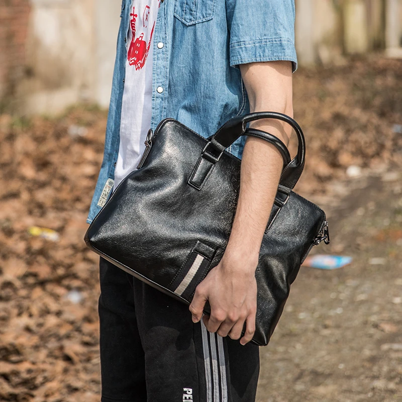 Брендовая модная качественная сумка для ноутбука из искусственной кожи мужские