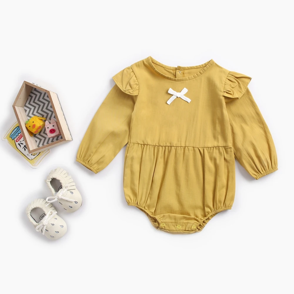 Sanlutoz-monos de algod&oacute;n para ni&ntilde;as peque&ntilde;as, ropa de princesa para ni&ntilde;a, mono de manga larga para beb&eacute;, bonito lazo-5