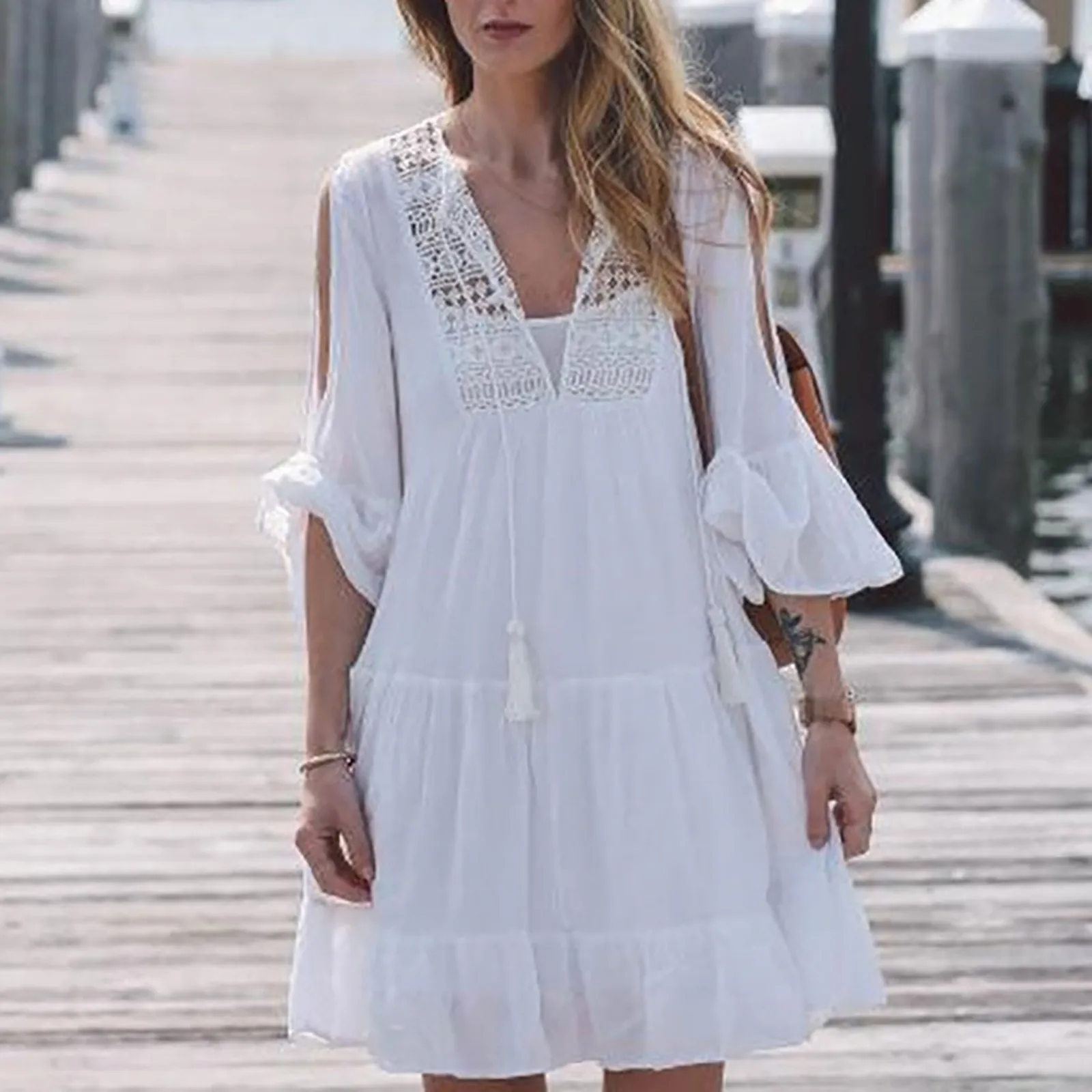 2021 Лидер продаж модные платья для женщин из хлопка и накладными цветами