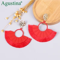 agustina 2020 tassel earrings jewelry boho fashion red earrings women bohemian fringedrop earrings earring handmade statement c