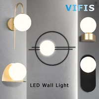 indoor 9w led wall light modern bedside wall lamp for living room bar lamp bedroom glass ball wall sconce with g9 bulb 85 265v