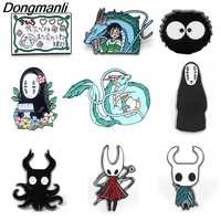 k1691 dongmanli no face man anime cute pins metal enamel pins and brooches for lapel pin backpack bags badge collar jewelry 1pcs