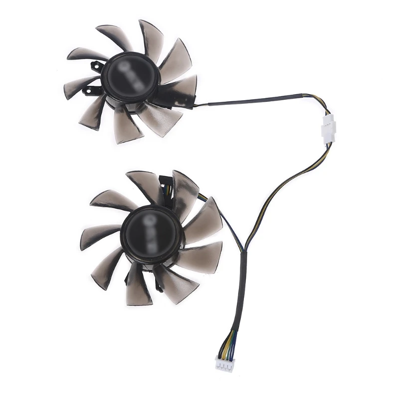 

2Pcs 75mm/2.95in T129215BU 4Pin 12V 0.50A VGA Fan Graphics Card Cooling Fan for GALAX GTX 1060 KFA2 GTX 1060 Fan