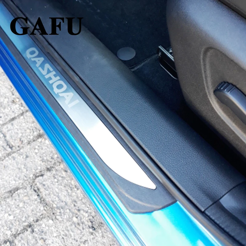 Порога Накладка гвардии нержавеющая Защитная Наклейка для дверных порогов Nissan