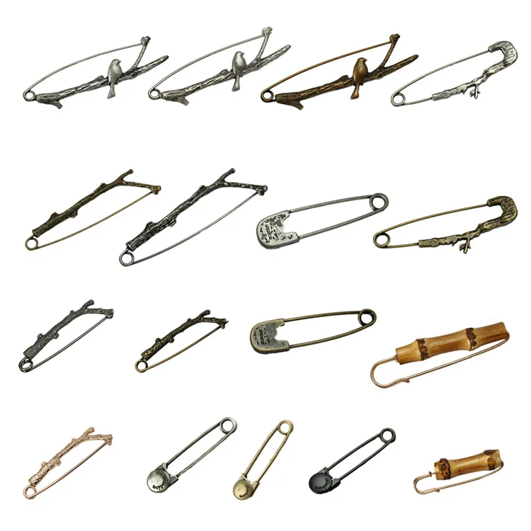 Брошь бамбуковая для мужчин и женщин креативная булавка в форме птицы из сплава