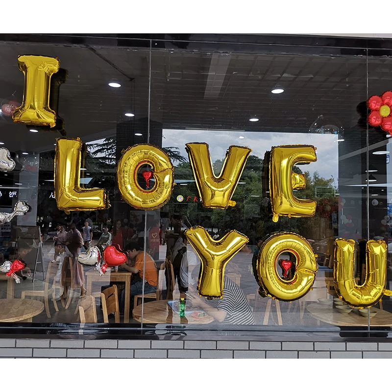 Фольгированные воздушные шары I LOVE YOU 1 комплект украшения для вечеринки в честь