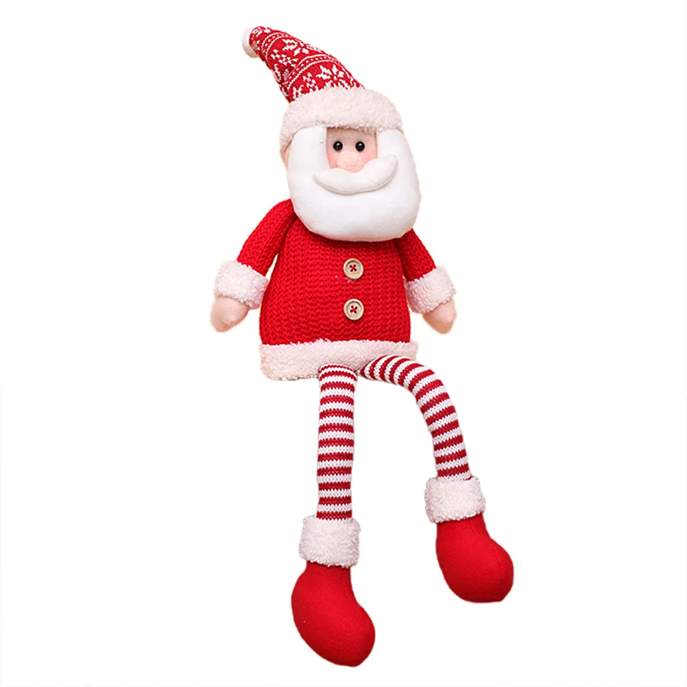 1 шт. длинные ножки Санта Клаус Снеговик Лось Рождество Сидящая кукла украшение