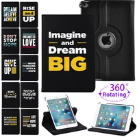 for apple ipad mini 1 2 3 7 9 inch 360 degree rotating stand tablet cover for ipad mini 4 5 phrase pattern protective cover case