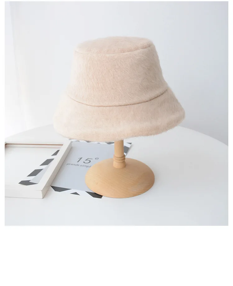 

Japanese Can Wear Plush Basin Cap on Both Sides. Women's Autumn and Winter Fashion Fisherman's Hat. Warm and Thick Top Hat