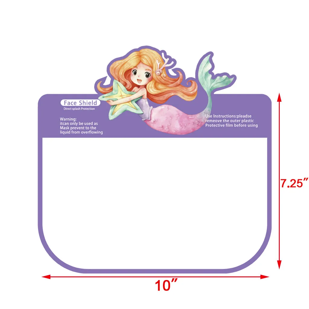 Transparent Face Shield Children Full Mask Protector Splash-proof Dust-proof Cover Cartoon Safety Protective Masks d23 | Безопасность и