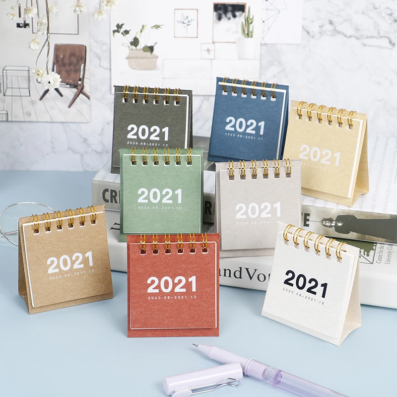 

2021 Twelve Constellation Series Mini Desk Calendar DIY Portable Desk Calendars Daily Schedule Planner