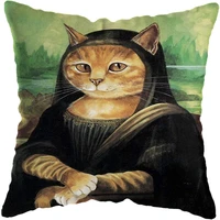 2022 new arrival animal cat dogs vintage pillow case for sofa car decor home hotel pictures bed living room chair cushion cover