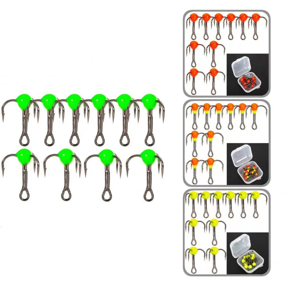 

Attractive Ice Fishing Hook Lead Head Durable Sturdy Fishing Treble Hook Treble Hook Treble Hook 10Pcs/Box