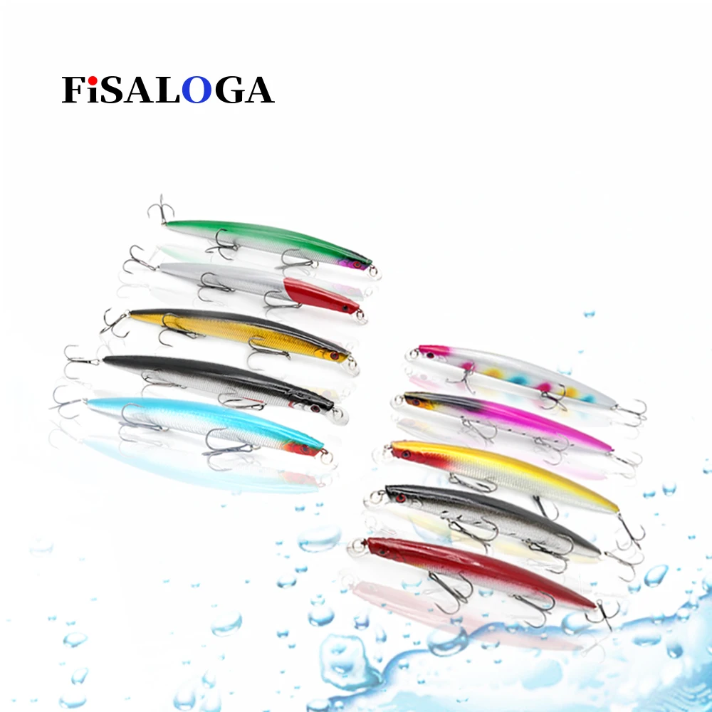 FiSALOGA искусственный рыболовный воблер Minnow приманка 185 мм 24 5 г глубина 0 6 2 м длинное