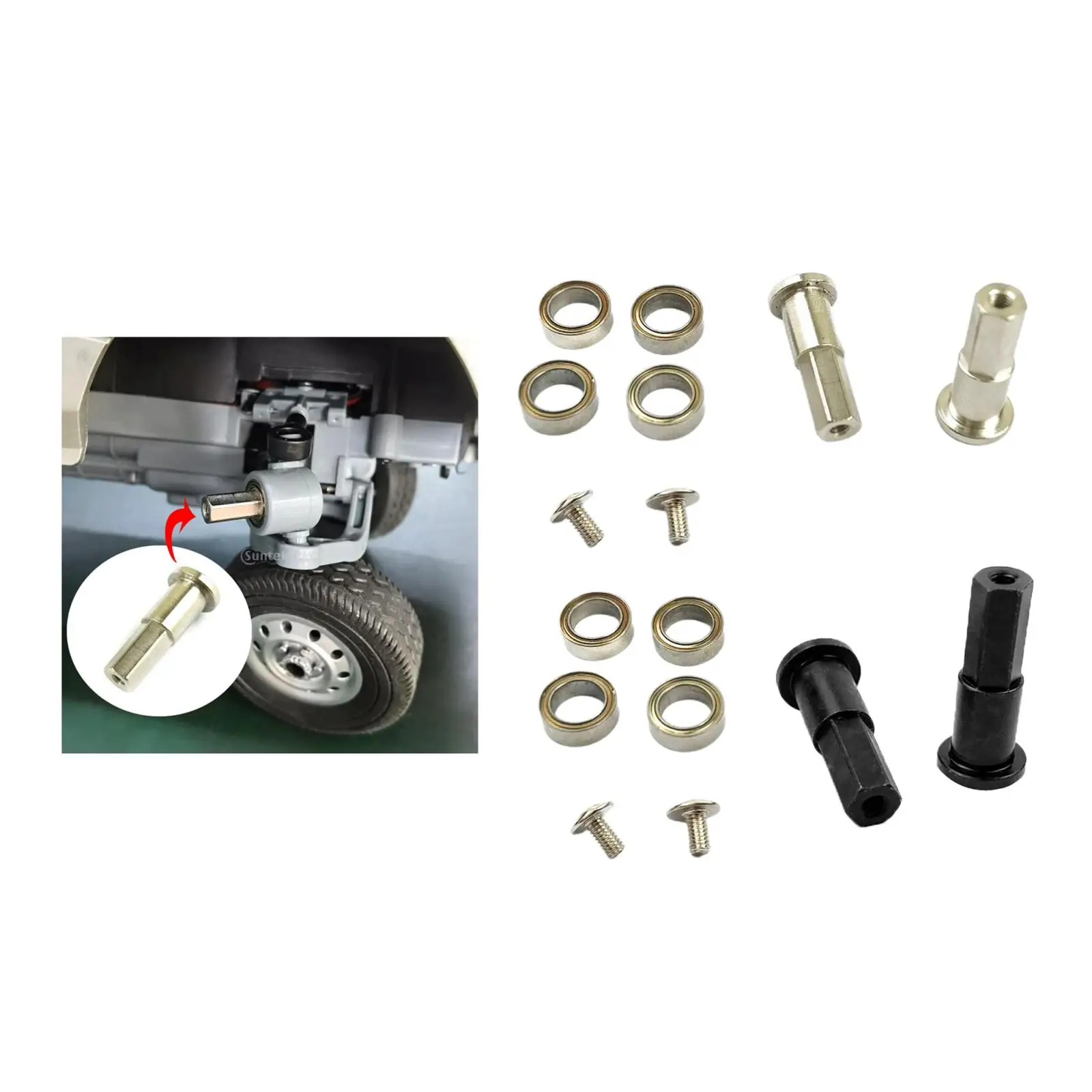 2x rc металлические колесные ос