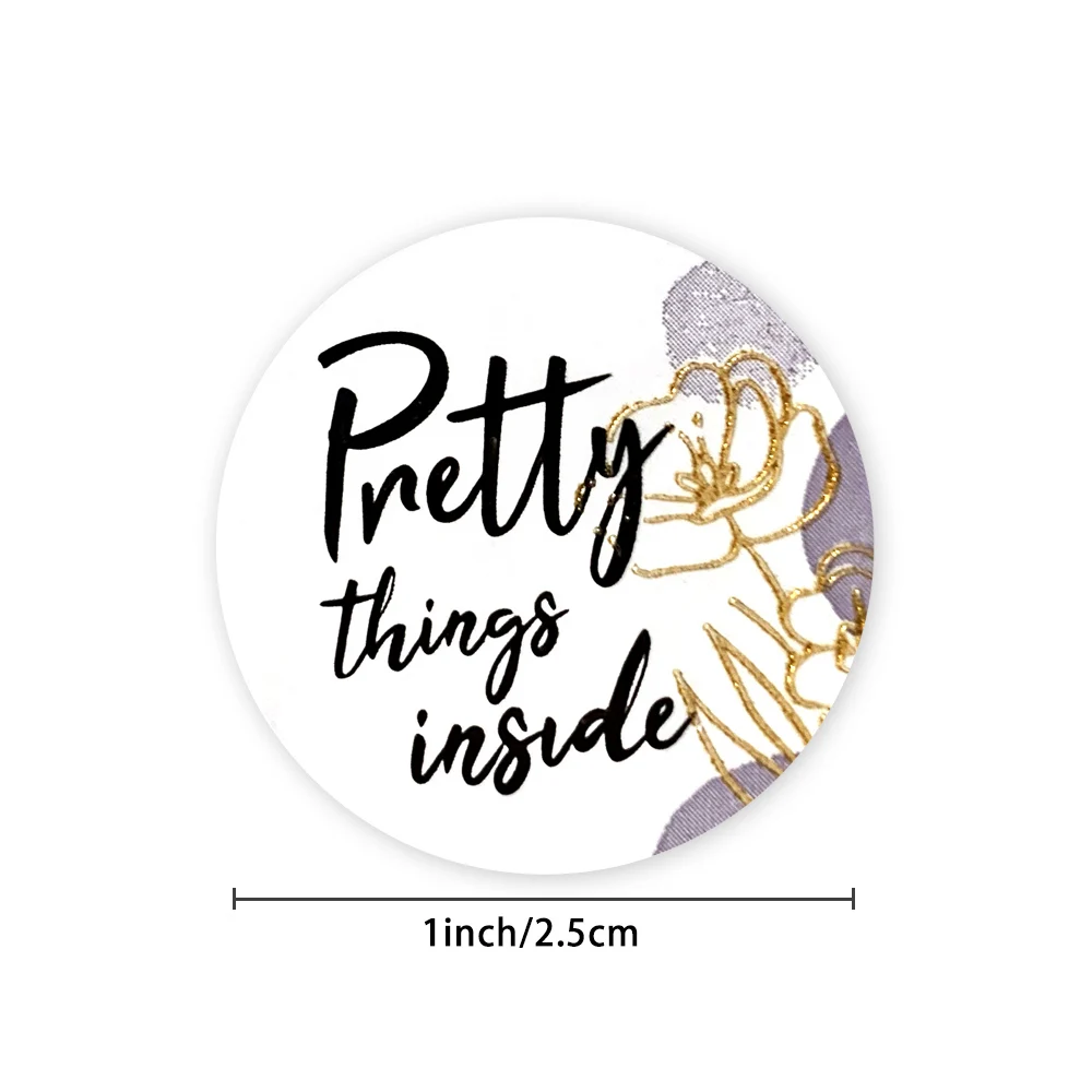 Наклейка &quotpretty thing inside" с этикетками из золотой фольги в виде розы для делового