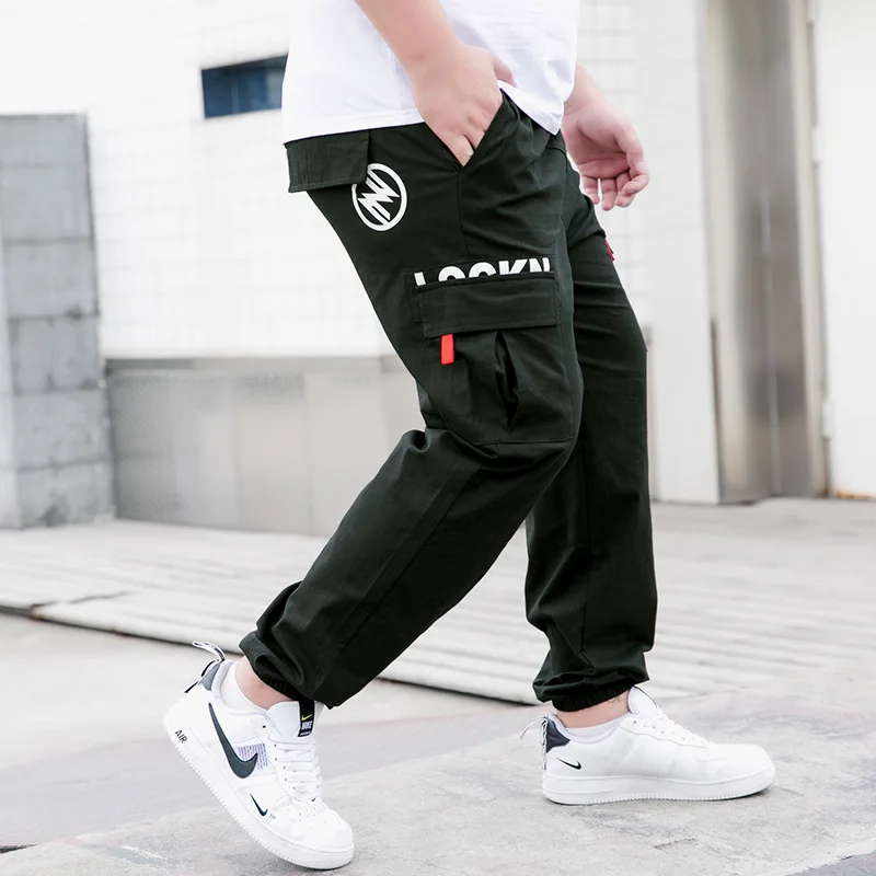 Спортивные штаны 9XL летние мужские брюки-карго весна-лето свободные прямые брюки