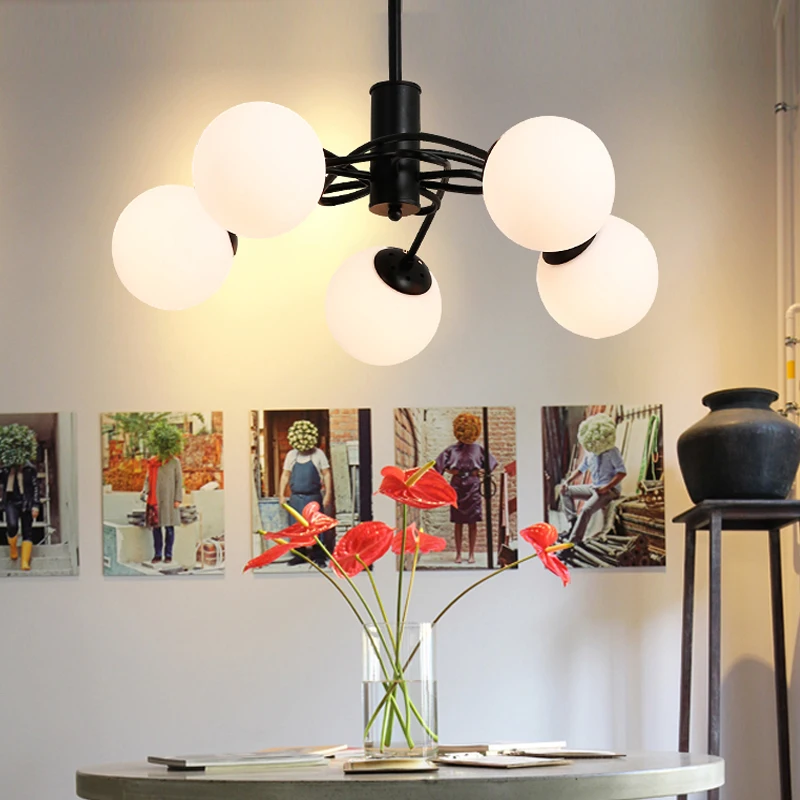 Популярная винтажная люстра в стиле индастриал Лофт потолочная лампа с 5