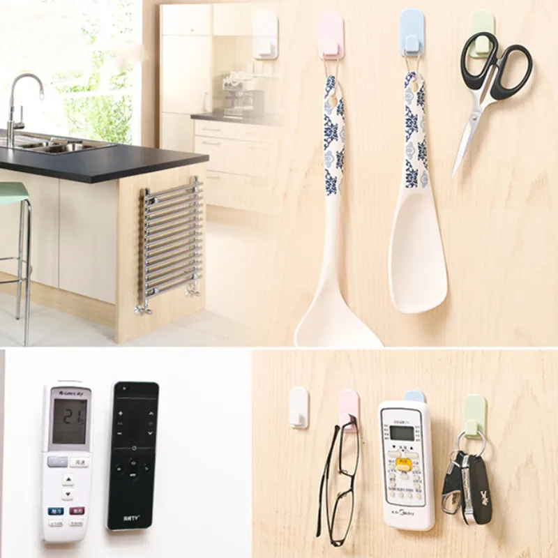 Крючки пластиковые 2 пары (4 шт.) набор липких крючков для телевизора кондиционера