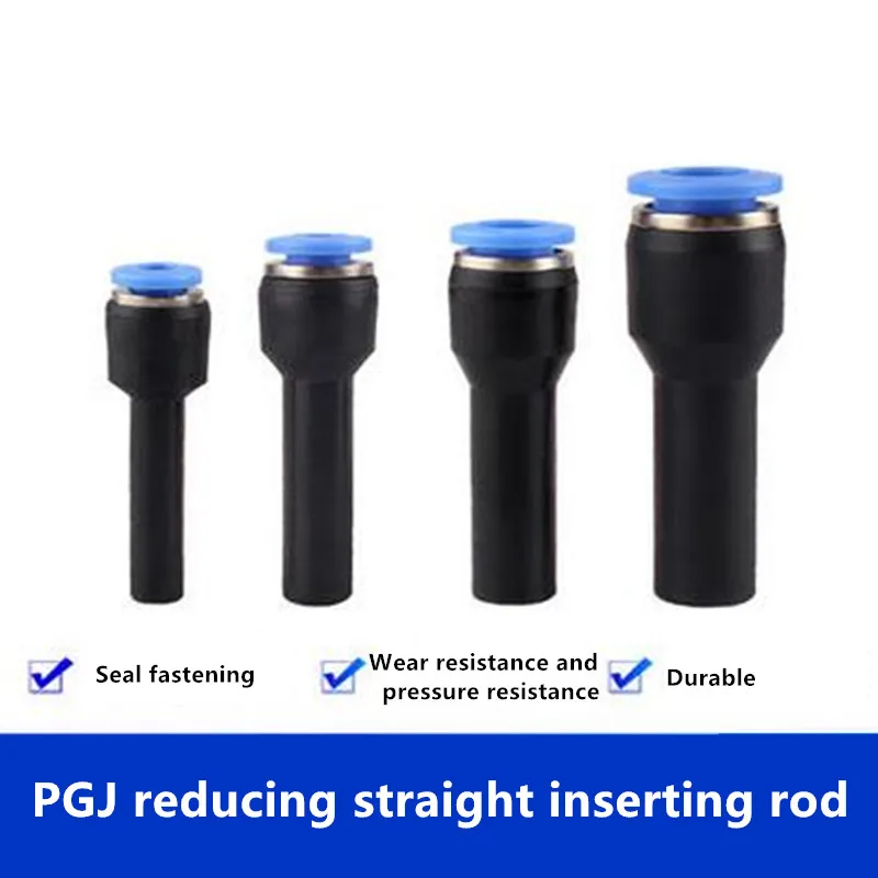 

5pcs Pneumatic Reducer Pgj 10-6/8-6 Pneumatic Connector Fittings Plug One Touch 10-8/12-10