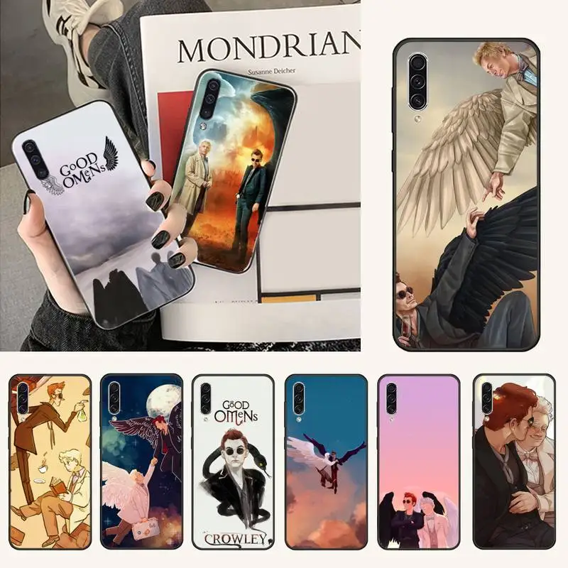 

Good Omens Angel and demon Phone Case For Samsung galaxy A S note 10 12 20 32 40 50 51 52 70 71 72 21 fe s ultra plus