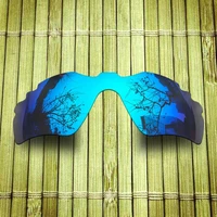 polarized replacement lense for oakley radar path vented sunglasses frame true color mirrored coating blue color available