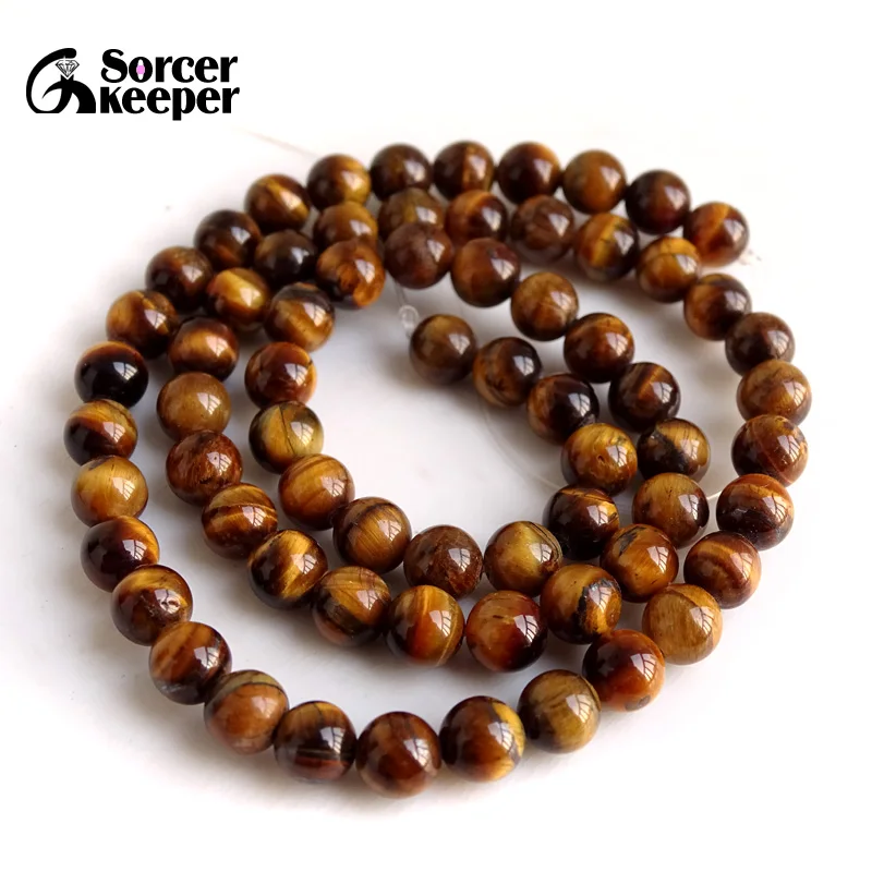 

Free shipping 6mm Natural Round Brilliant Shape Tiger's Eye Stone Loose Beads Strand 15" Necklace Bracelet DIY Jewelry Making