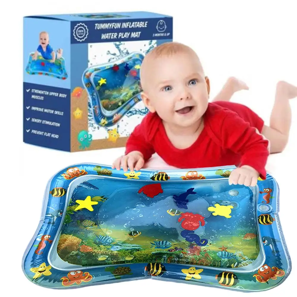 With Gift Box Горячее предложение! Распродажа! 18 видов конструкций детский водный игровой коврик, надувной детский животик, игровой коврик для малышей, для веселой активности, игровой центр, Прямая поставка - Цвет: With Gift Box