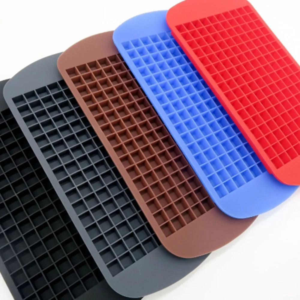 160 Grid Small Square Food Grade Silicone Tile Ice Crushed Cube Mold Kitchen Supplies |