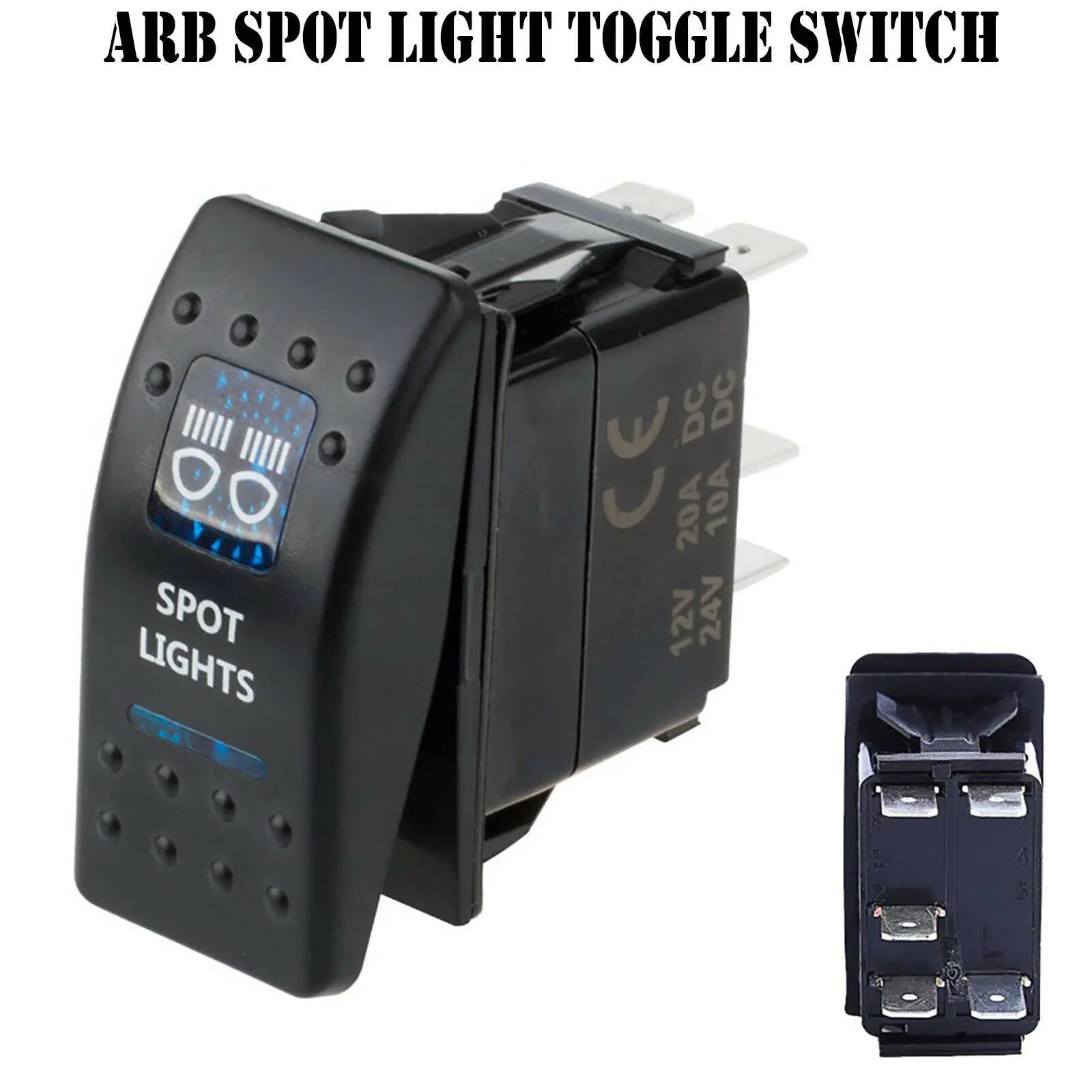 12 В автомобильный переключатель светодиодный клавишный 5 контактный