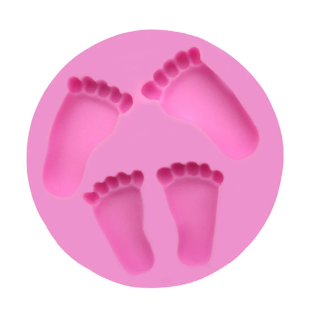 

Silicone Baby Foot Fondant Mold Baby Shower Cake Topper Decoration DIY Baking Mould for Sugarcraft Cake Chocolate and Crafting