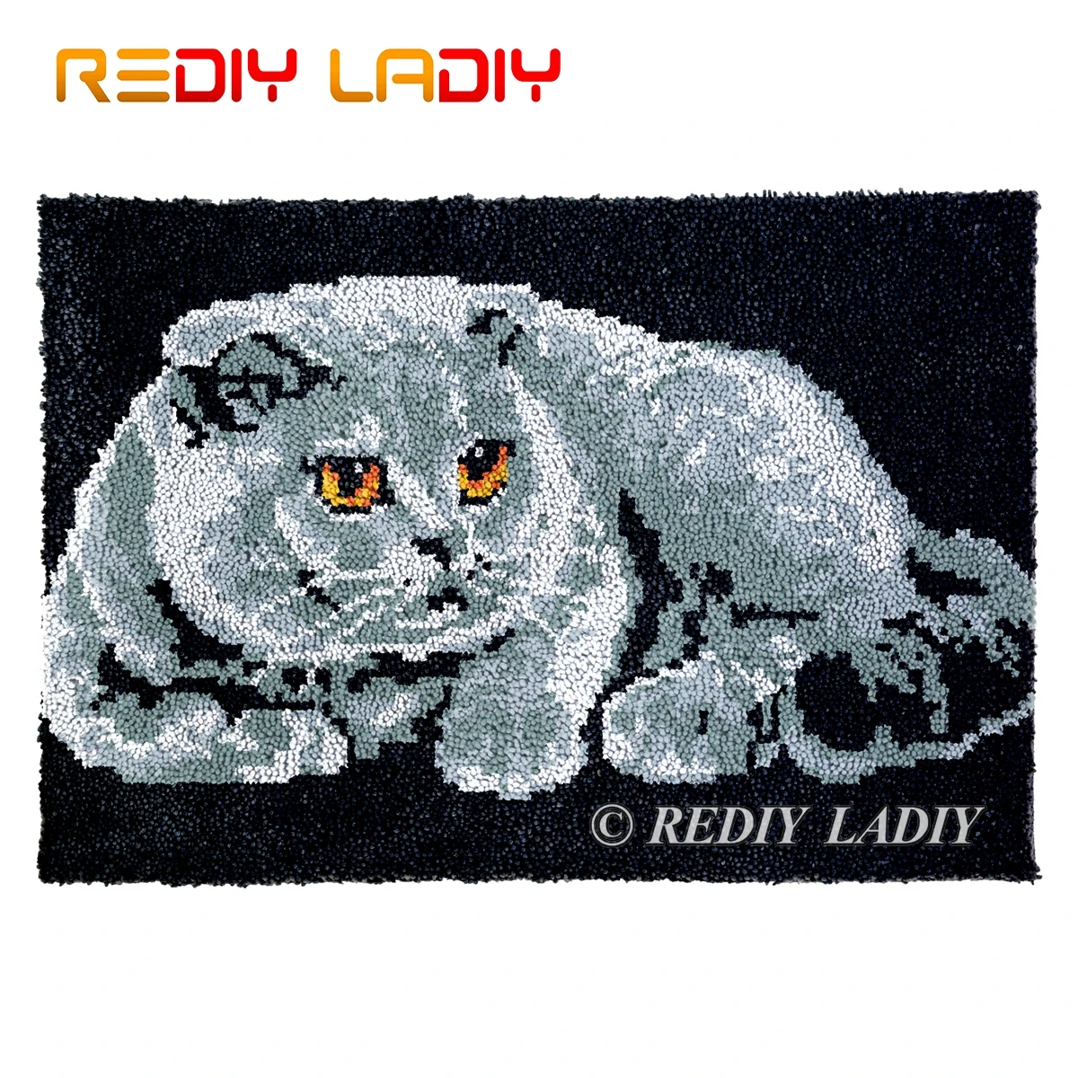 

Ковер с защелкой, черный котенок, плюшевый, наборы гобеленов, вязаный крючком, подушка, коврик для рукоделия, толстая пряжа, рукоделие, искус...