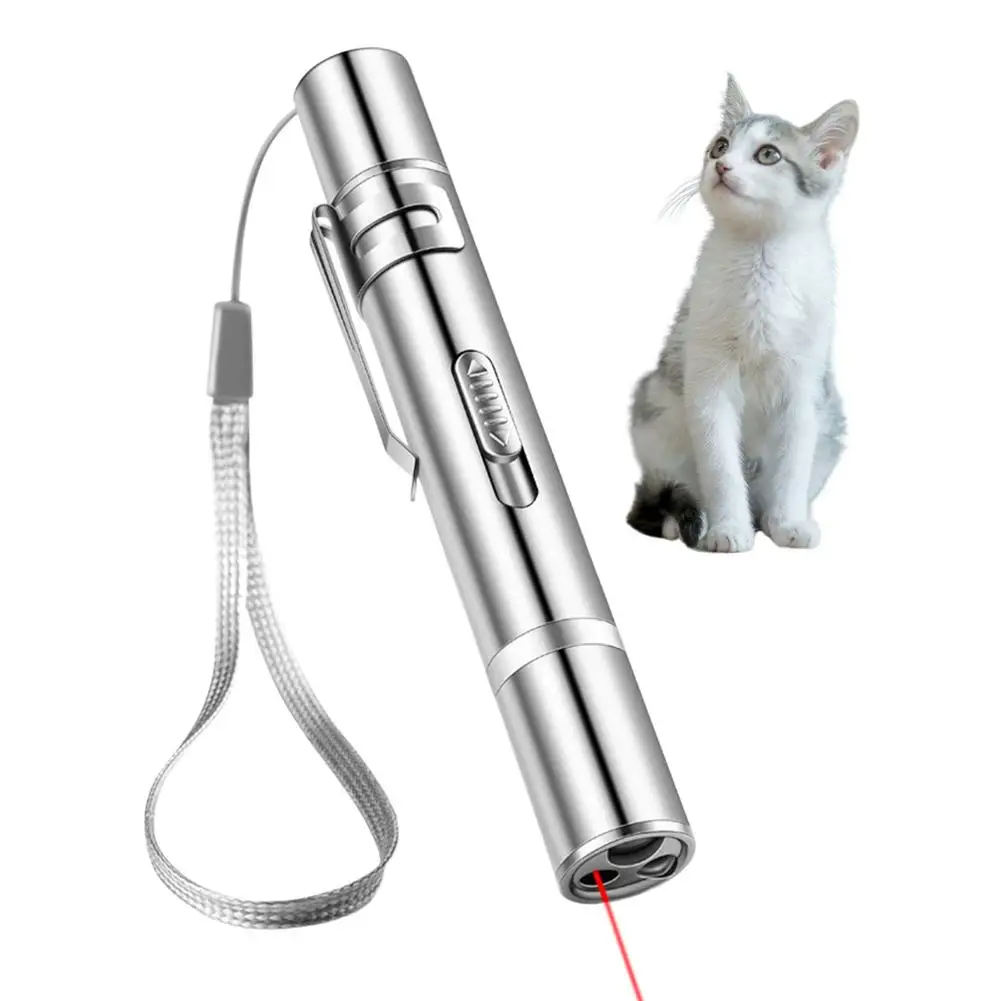 

Новая забавная Лазерная игрушка для домашних животных и кошек, забавная красная точечная лазерсветильник шка, креативная лазерная указка, ...