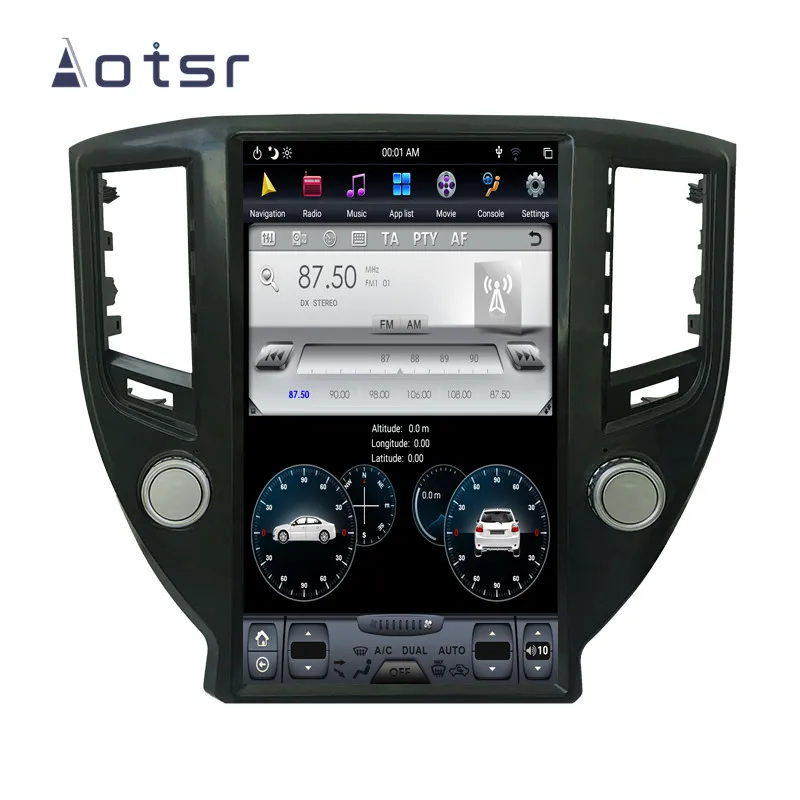 Автомобильный мультимедийный DVD плеер Aotsr Tesla с вертикальным экраном 13 6 дюйма на
