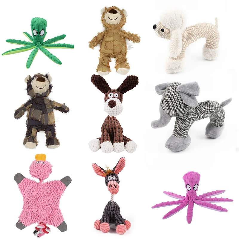 

Игрушка для домашних питомцев в форме осла, игрушка для жевания, Интерактивная уличная игрушка для дрессировки собак, пищалка, плюшевая игр...