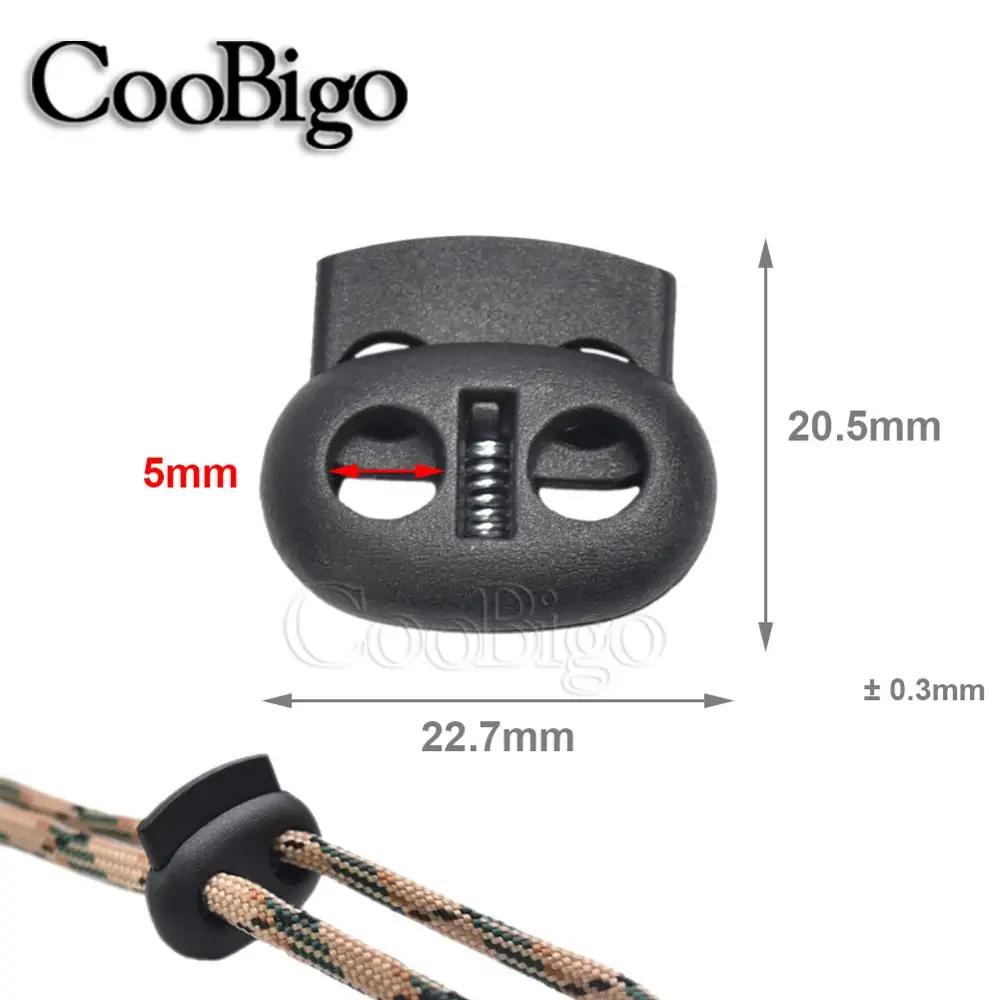 100 шт. пластиковые застежки для шнура черного цвета | Дом и сад