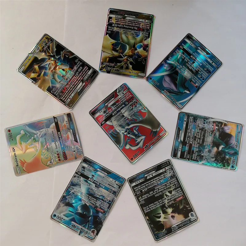 200 шт. 100 50 25 10 GX Мега Сияющий TAKARA TOMY карты игры битва карт торговые игра детская